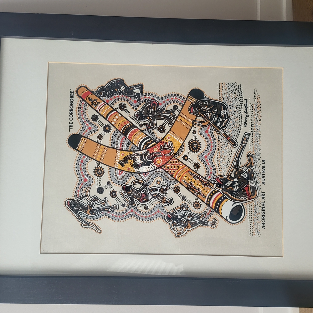 Aboriginal Art Framed Print - Multicolor